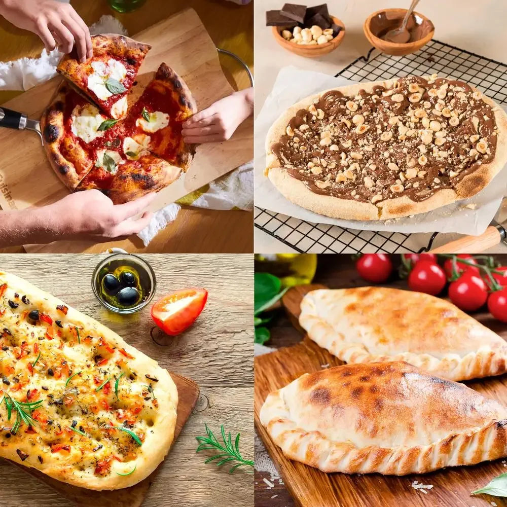 Indoor Pizza Oven Portable Countertop Oven Bake 12 Inch Pizzas in Minutes Quick Heating Crispy Crust Pizza Stone Baking Kit