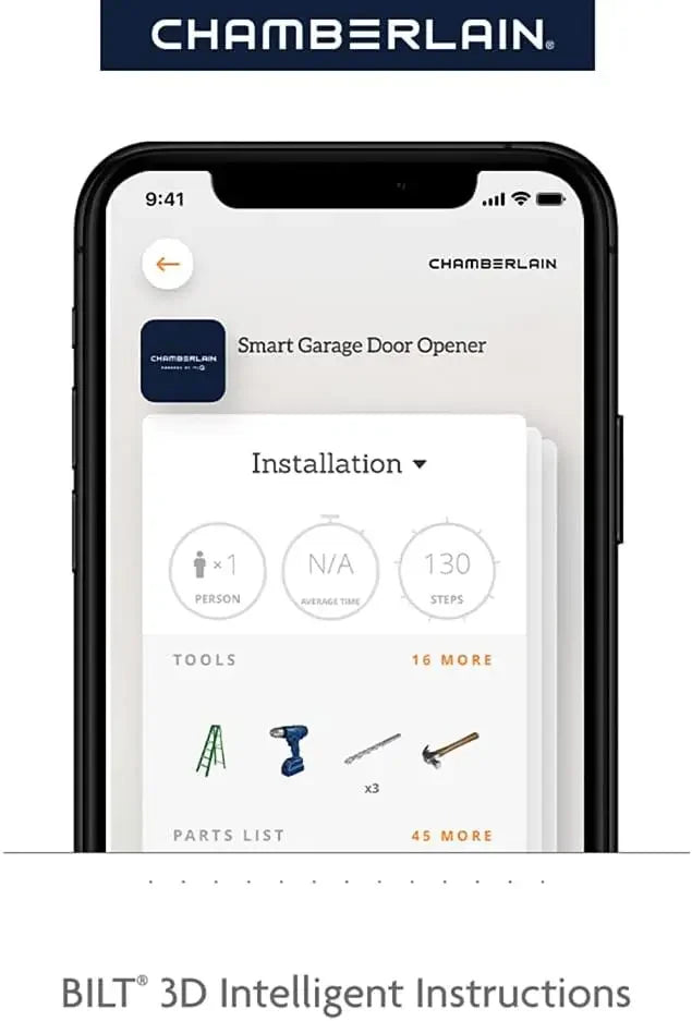 B2401 Smart Quiet Belt Drive Garage Door Opener, Gray