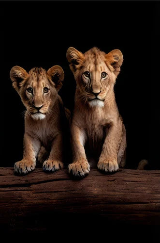 Lion Family in the Dark Canvas Art Posters and Prints African Animals Paintings on the Wall Art Pictures For Living Room Decor