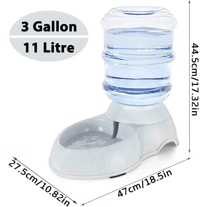 Pet Water Dispenser Station for Large Dogs and Cats 3 Gallon Gravity Automatic Feeder Water Fountain