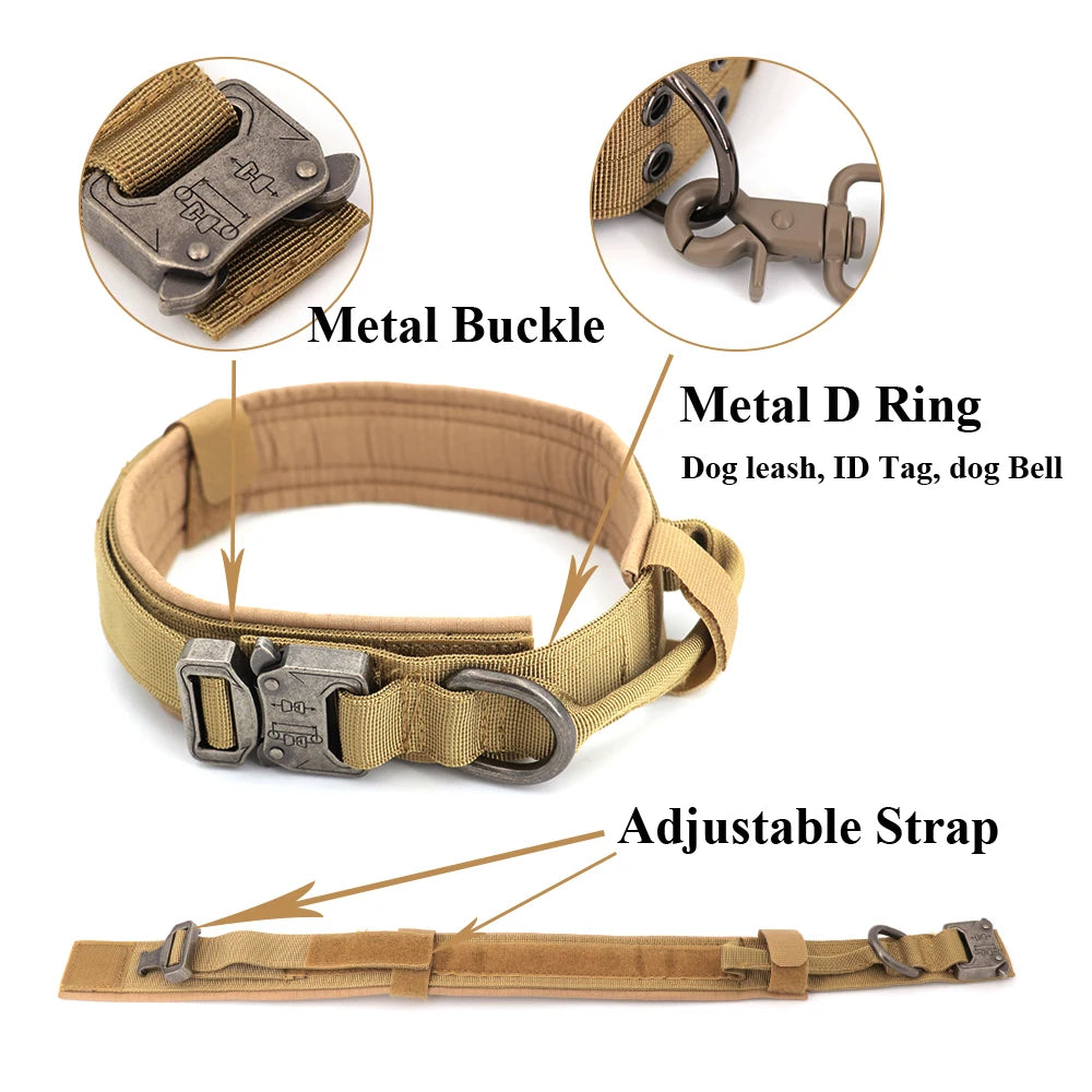 Large Dog Harness and Leash Set for German Shepherd and Malinois Training Walking Vest and Collar for Medium Large Dogs