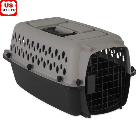 Portable X-Small Plastic Dog Crate Easy Assembly Pet Carrier Dogs Cats up to 10 lbs with Ventilation and Secure Door