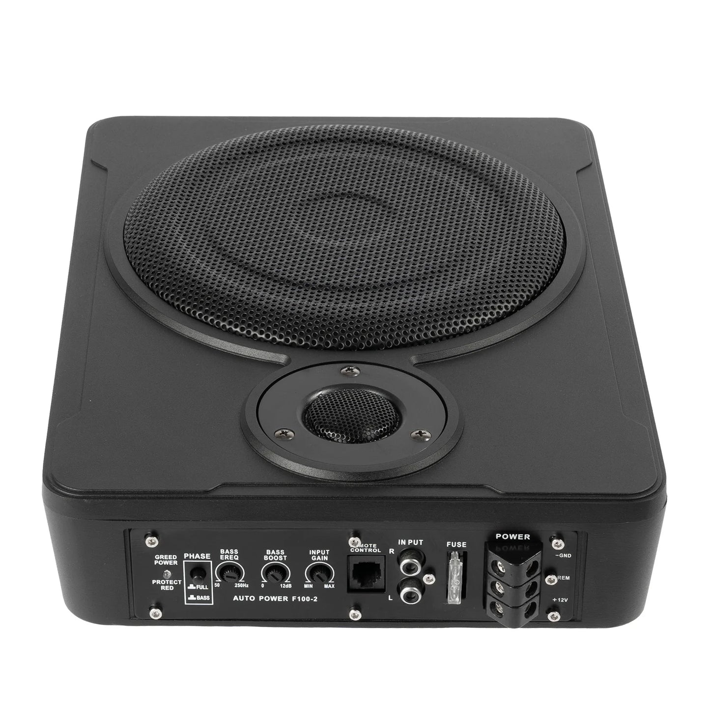 8 Inch 200W Car Under-Seat Active Subwoofer Power Amplifier Bass Box Car Ultra Slim Subwoofer Car Stereo Audio Speaker 30-100Hz
