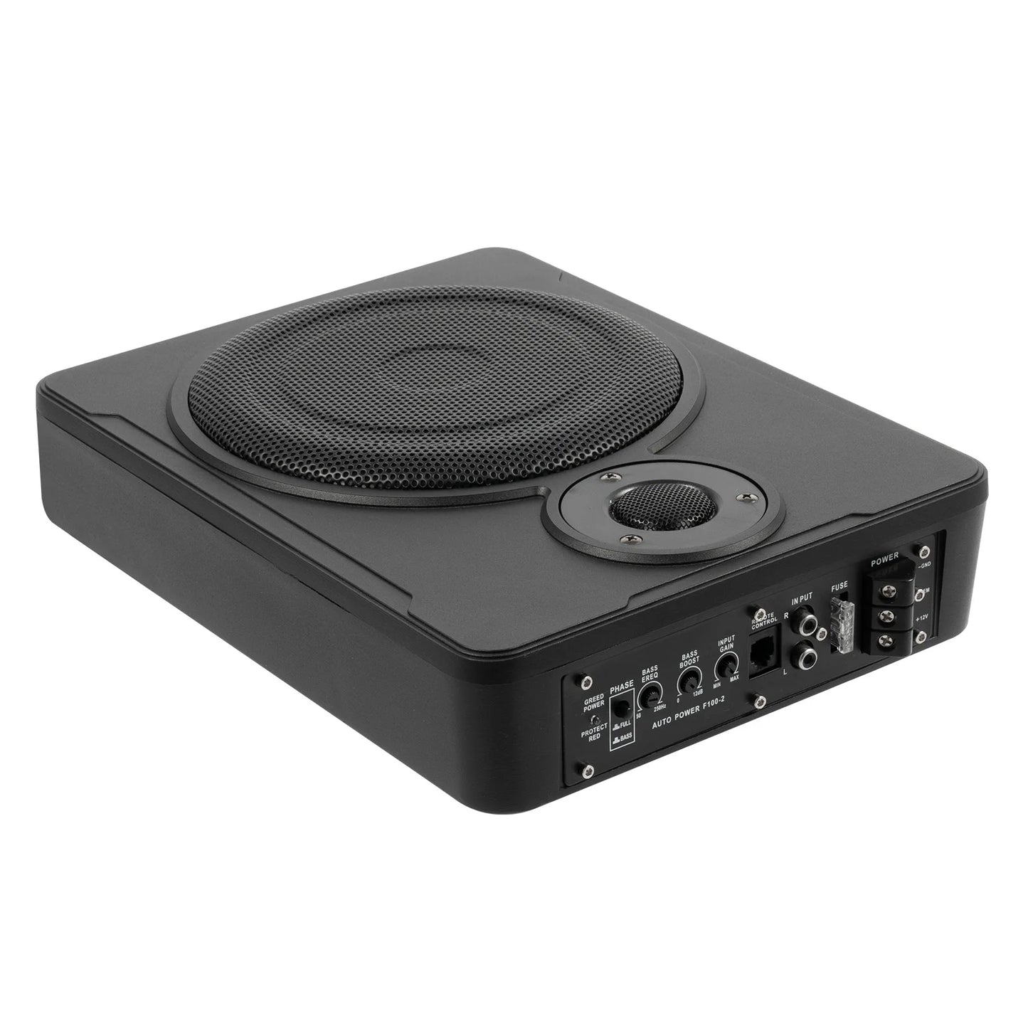 8 Inch 200W Car Under-Seat Active Subwoofer Power Amplifier Bass Box Car Ultra Slim Subwoofer Car Stereo Audio Speaker 30-100Hz