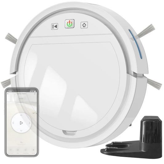Smart Robot Vacuum Cleaner with 2500Pa Suction, WiFi/APP Control, Auto Recharge, Sweep/Mop/Vacuum for Pet Hair & Carpets