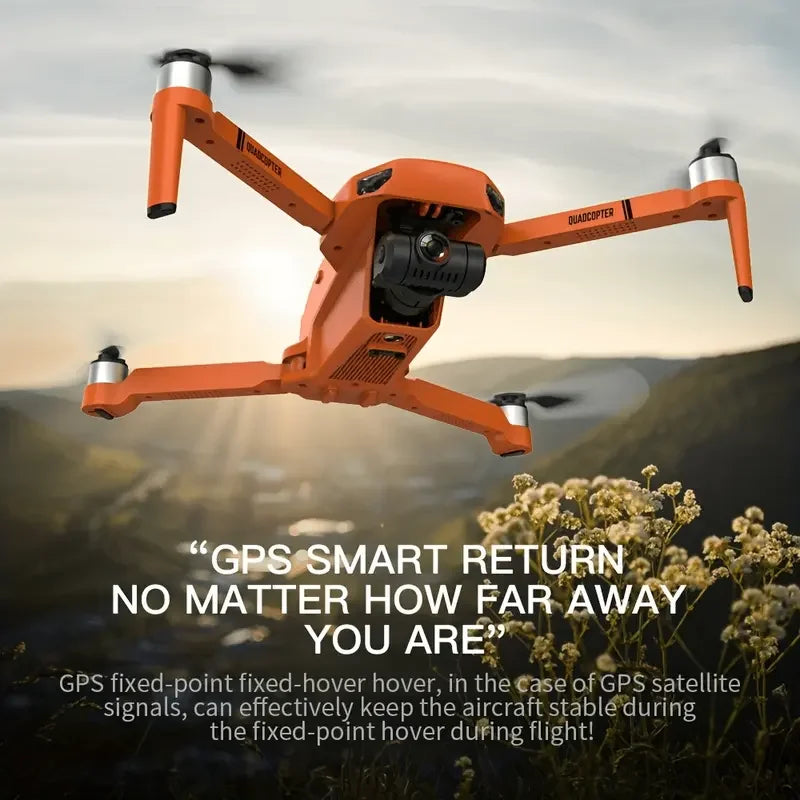 KF102 4K HD GPS Drone with Dual Camera 2-Axis Gimbal Optical Flow WiFi FPV, Foldable Quadcopter Toy for Adults and Kids