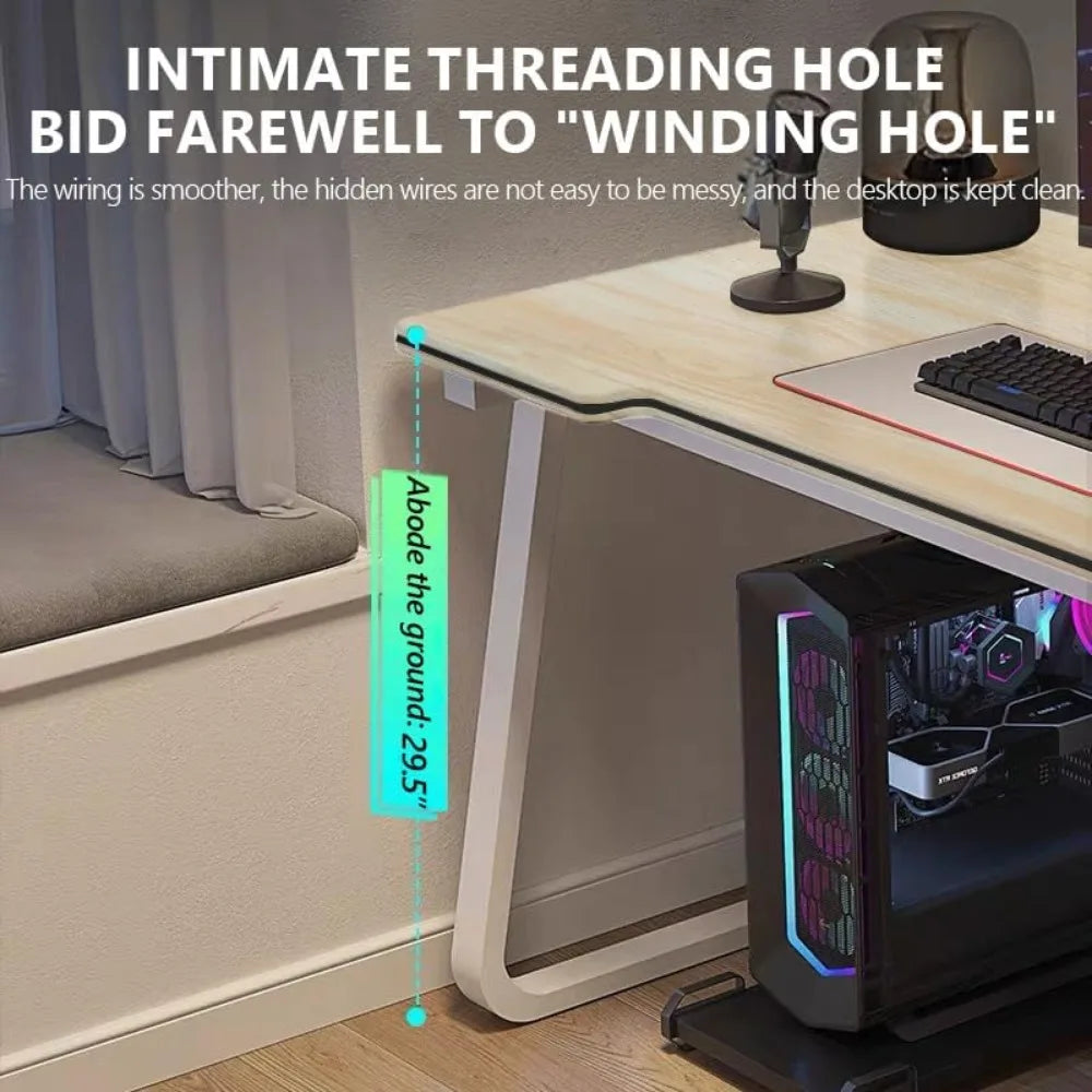 Gaming Desk Computer Writing Table Student Art Modern Simple Style PC Wood Suitable Portable Desk for Home