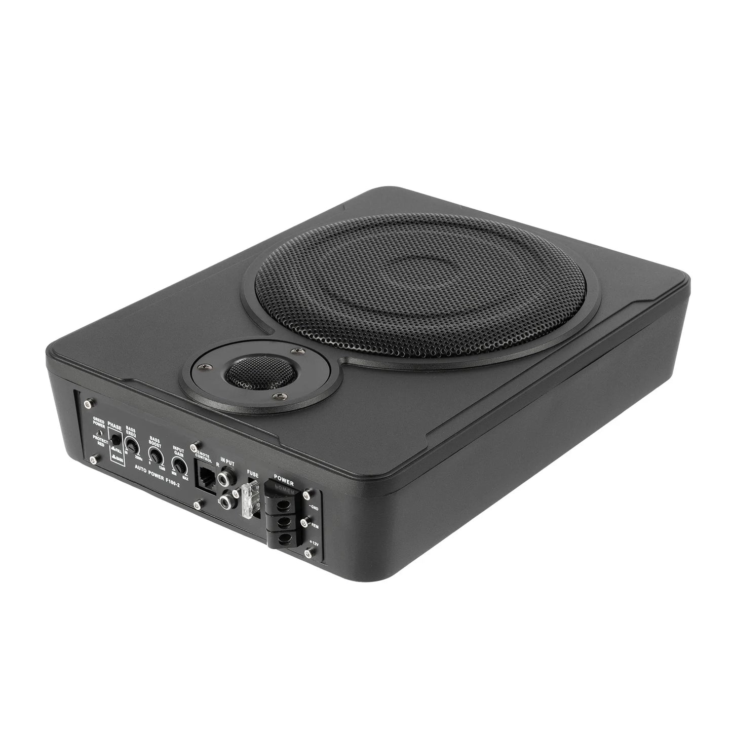 8 Inch 200W Car Under-Seat Active Subwoofer Power Amplifier Bass Box Car Ultra Slim Subwoofer Car Stereo Audio Speaker 30-100Hz