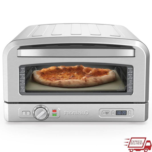 Indoor Pizza Oven Portable Countertop Oven Bake 12 Inch Pizzas in Minutes Quick Heating Crispy Crust Pizza Stone Baking Kit