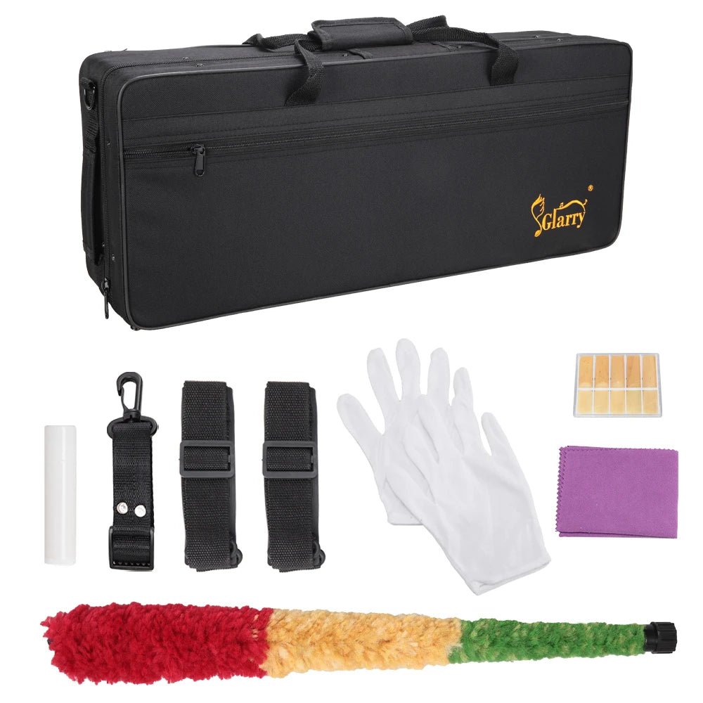 Black Color Brass Material Alto Saxophone E-Flat Alto SAX Eb with 11reeds, case,carekit,  for Students and Beginners