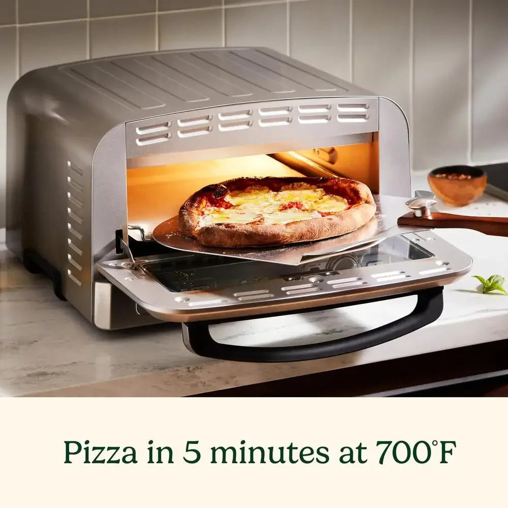 Indoor Pizza Oven Portable Countertop Oven Bake 12 Inch Pizzas in Minutes Quick Heating Crispy Crust Pizza Stone Baking Kit