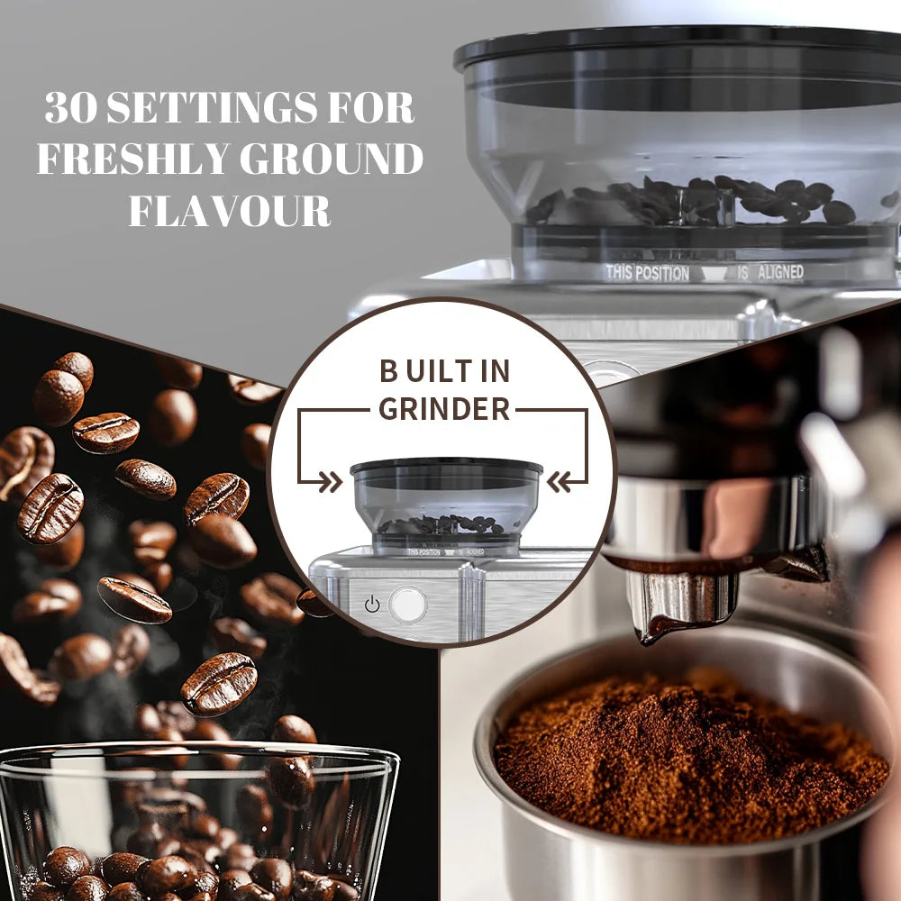 SEJOY CM7000 Espresso Machine with Built-in Grinder Fully Automatic Coffee Maker 20 Bar Professional  Milk Frother