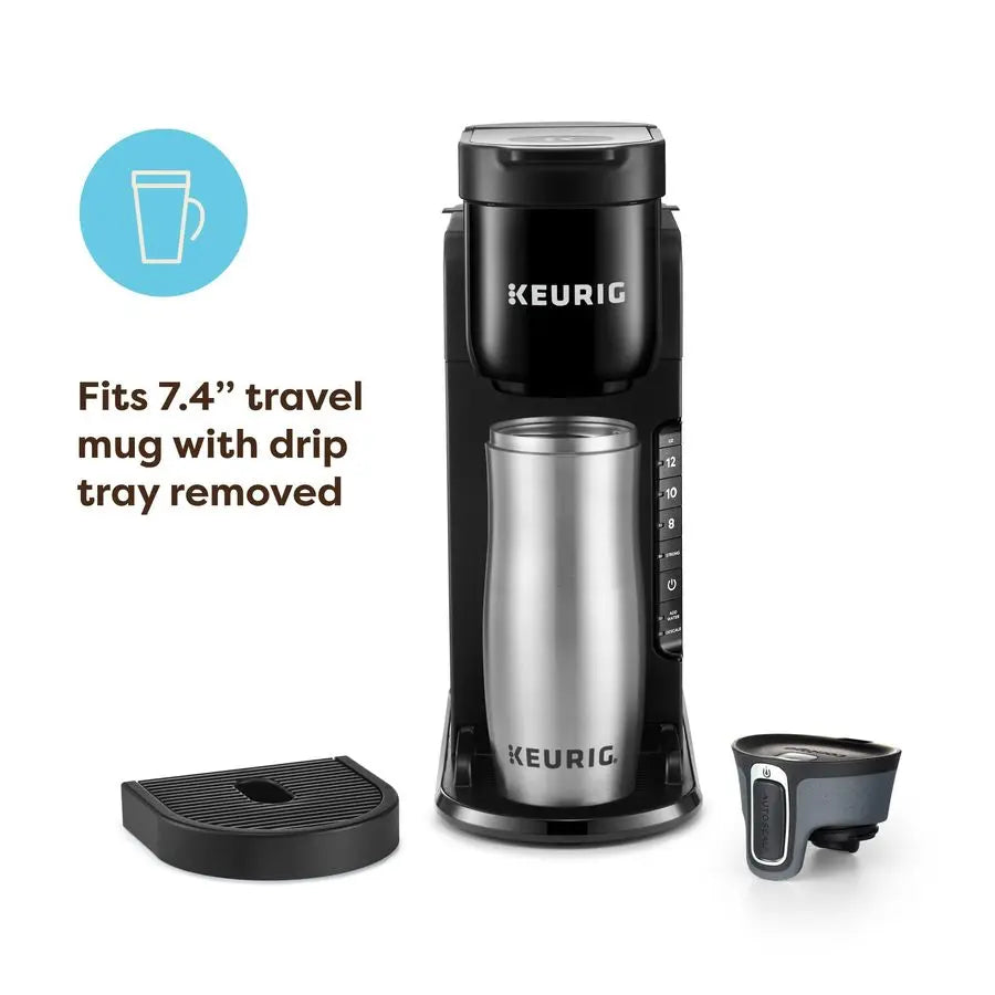 KExpress Single Serve KCup Pod Coffee Maker, 3 Brew Sizes, Strong Button Feature, 42oz Removable Reservoir, Black