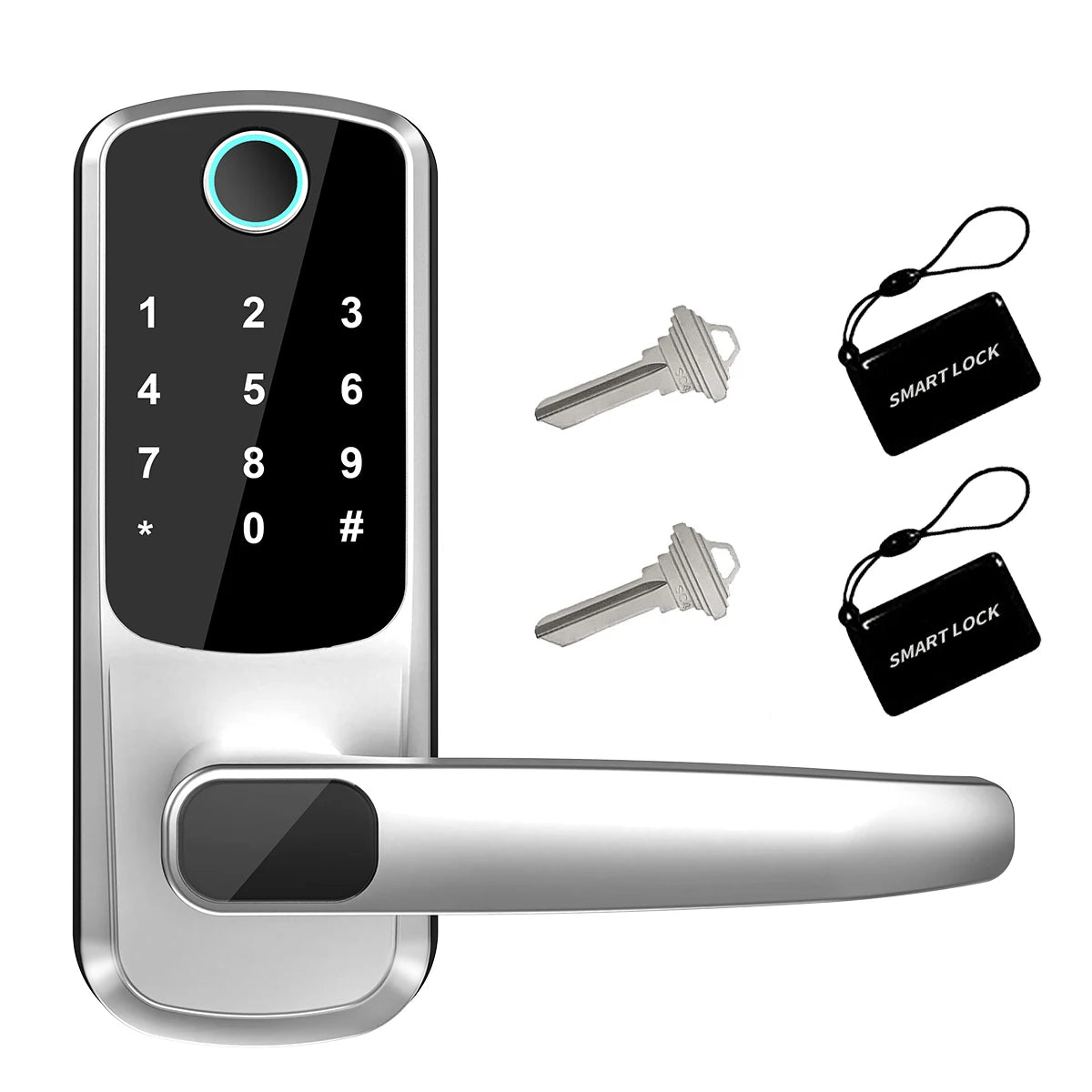 Wifi Electronic Smart Fingerprint Door Lock With Biometric Fingerprint Password Keypad Key NFC APP Unlock, TTLOCK  Control HOME