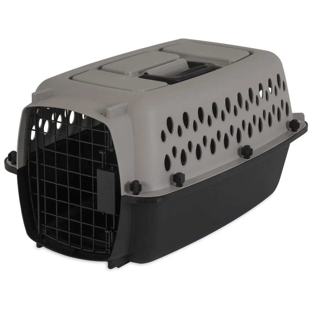 Portable X-Small Plastic Dog Crate Easy Assembly Pet Carrier Dogs Cats up to 10 lbs with Ventilation and Secure Door