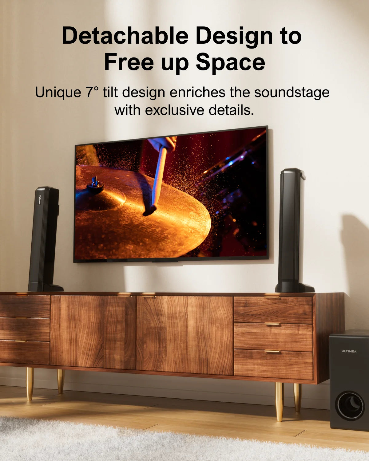 ULTIMEA 200w 4.1ch TV Sound bar Heimkino Soundsystem Bluetooth-Lautsprecher Soundbar Subwoofer support optische Aux HDMI Speaker