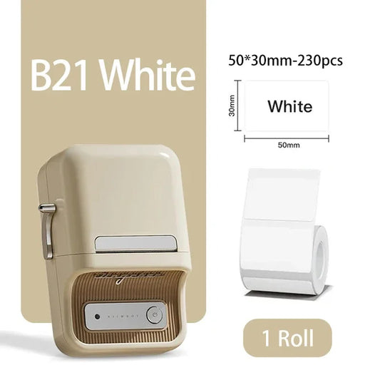 Mini Portable Printer Niimbot B21 Adhesive Label Thermal Printer Wireless Bluetooth For Sticker Labeling Machine Printer