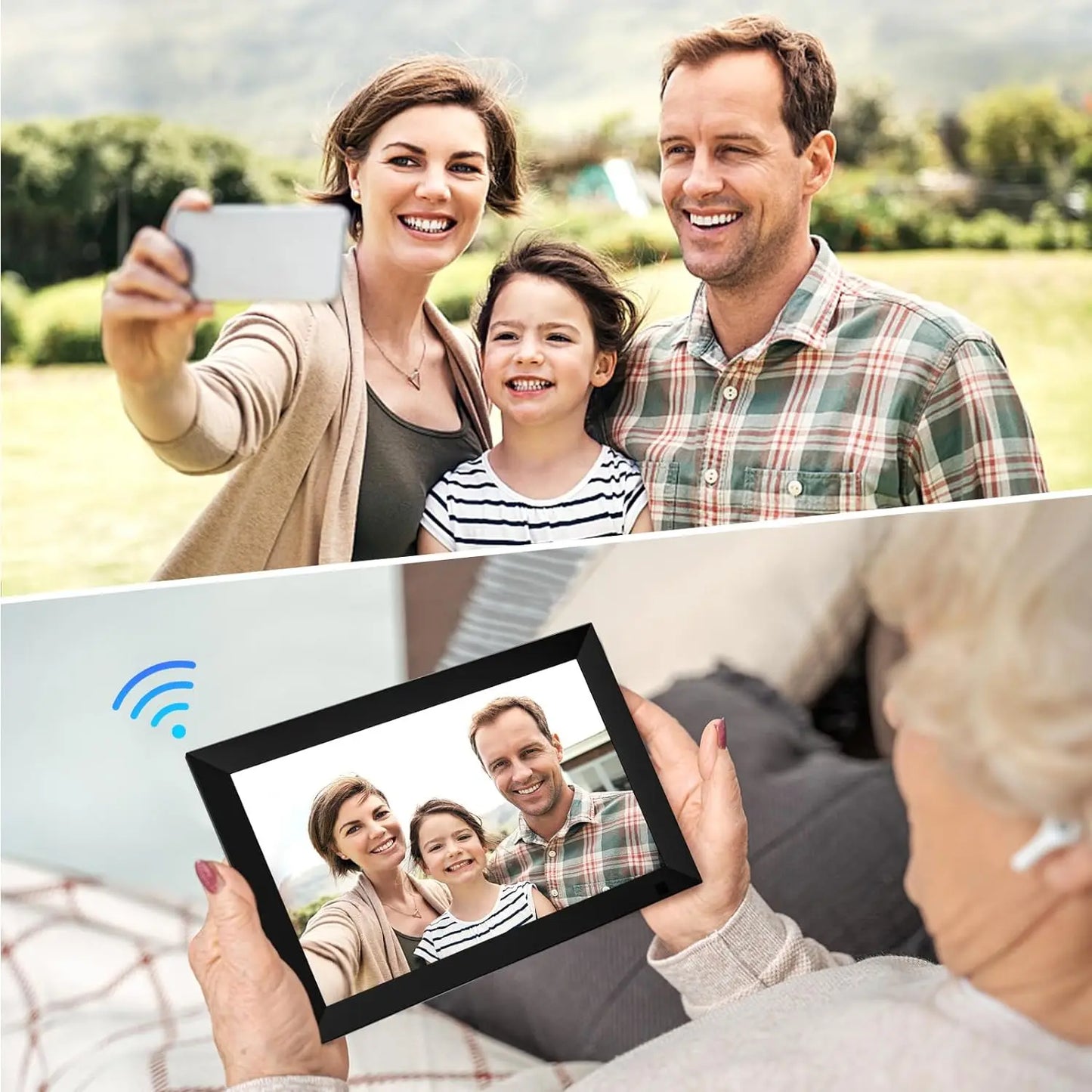 Fast ship Christmas/new year/birthday/wedding gift 10.1 inch 40000 photos storage Frameo WiFi Digital Photo Picture Frames