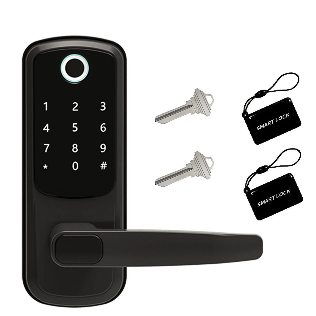 Wifi Electronic Smart Fingerprint Door Lock With Biometric Fingerprint Password Keypad Key NFC APP Unlock, TTLOCK  Control HOME