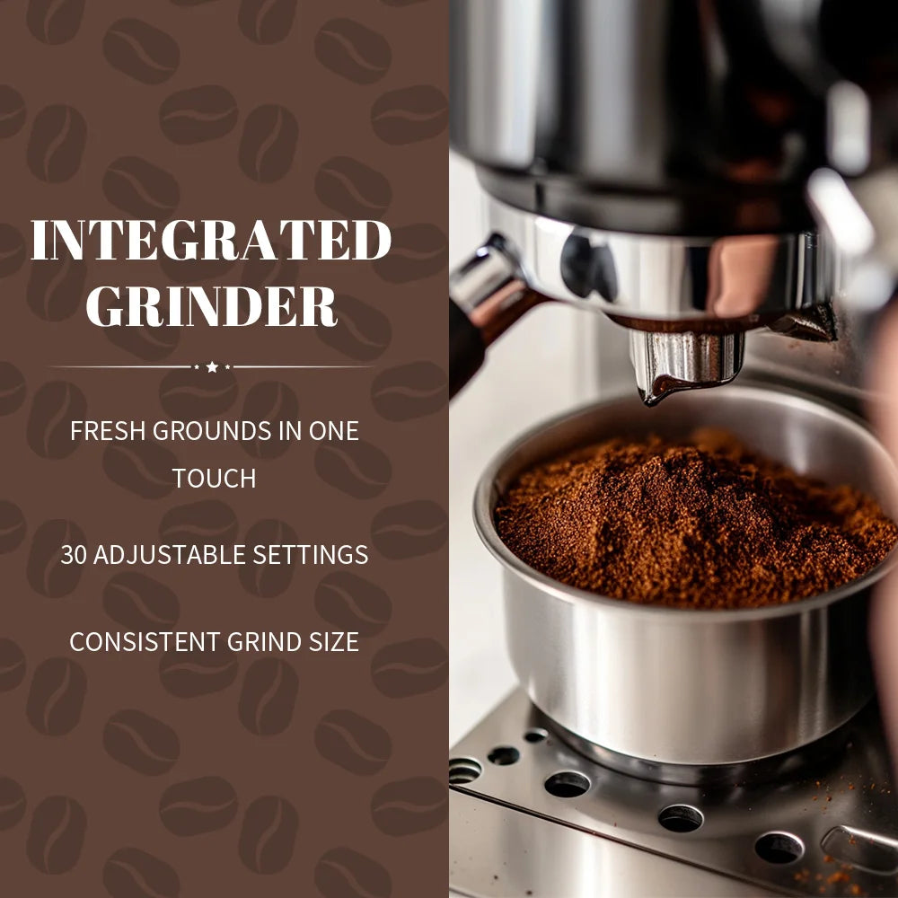 SEJOY CM7000 Espresso Machine with Built-in Grinder Fully Automatic Coffee Maker 20 Bar Professional  Milk Frother