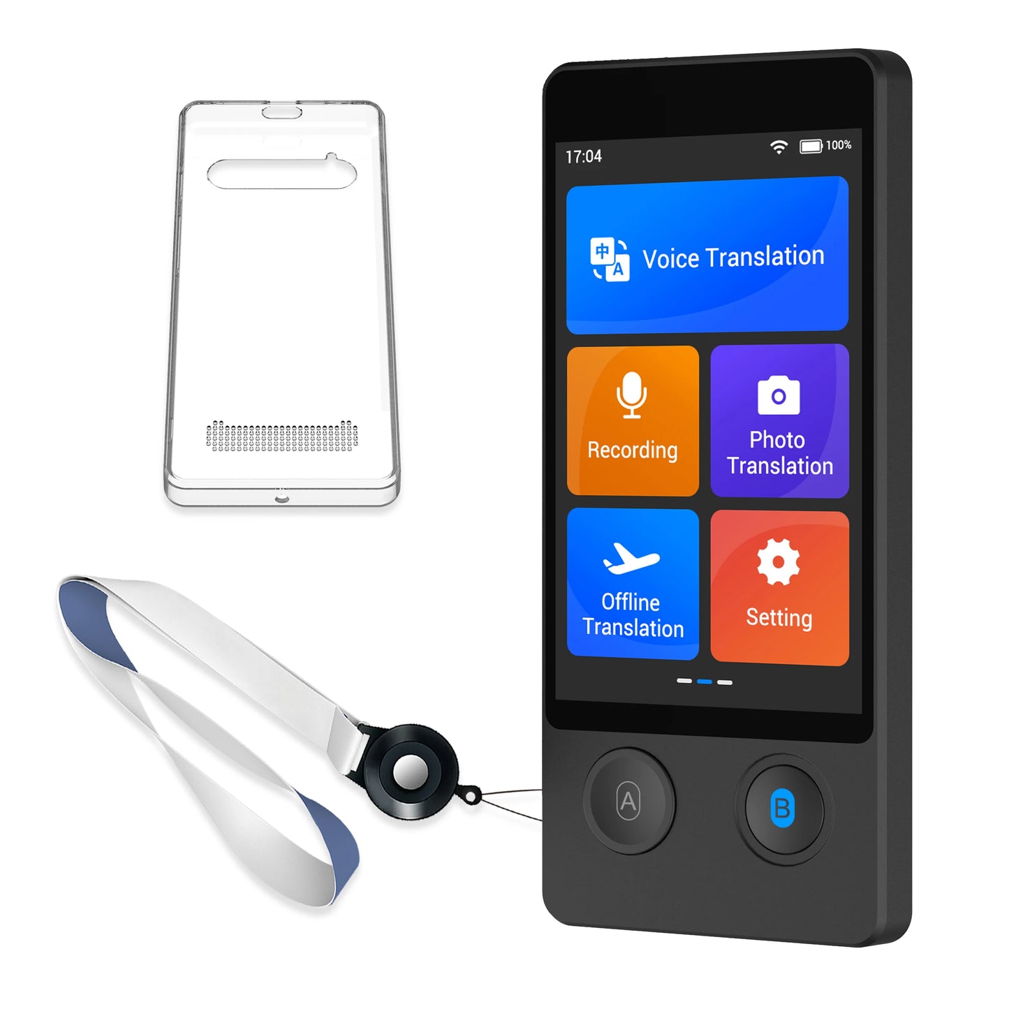 Wooask-W12 Voice Translator -144 Languages, Real Time Translation Device,16 Offline Packs, No WIFI Needed, Travel/Business Tool