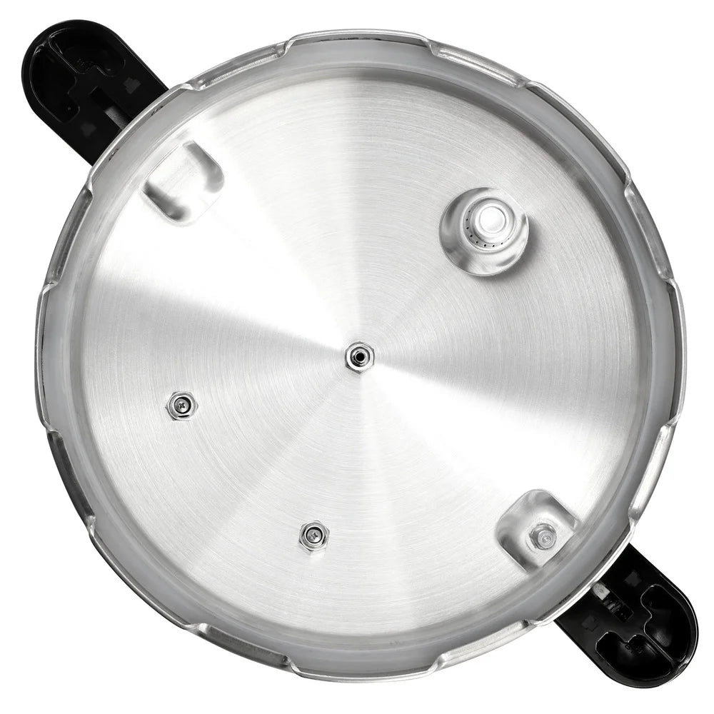 24QT Aluminum Pressure Cooker Induction Gas Stove Safe Large Capacity with Locking Lid Removable Pressure Gauge Steamer Grid