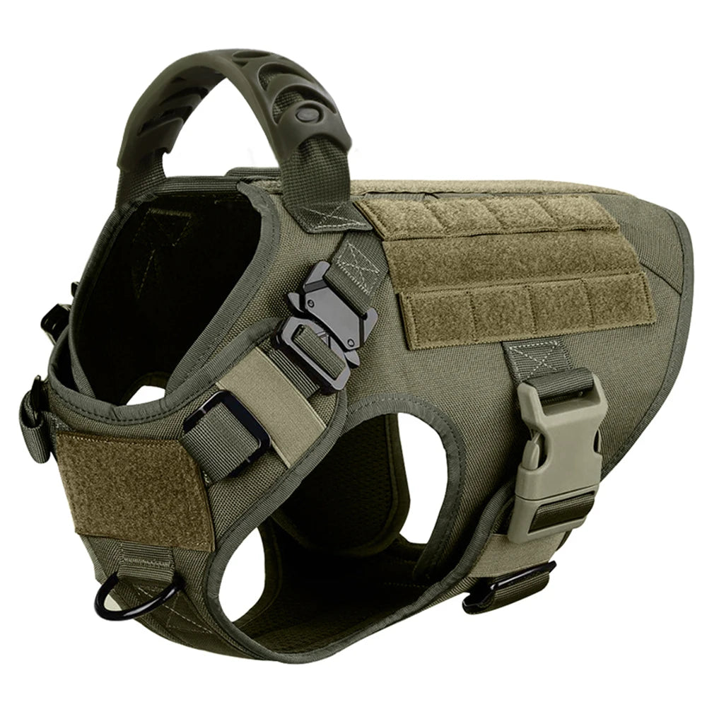 Large Dog Harness and Leash Set for German Shepherd and Malinois Training Walking Vest and Collar for Medium Large Dogs